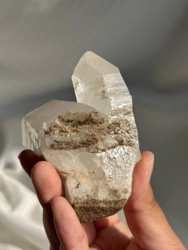 Himalayan Crystal with Multi-Crystal Formation & White Snow-Mist Interior  14B