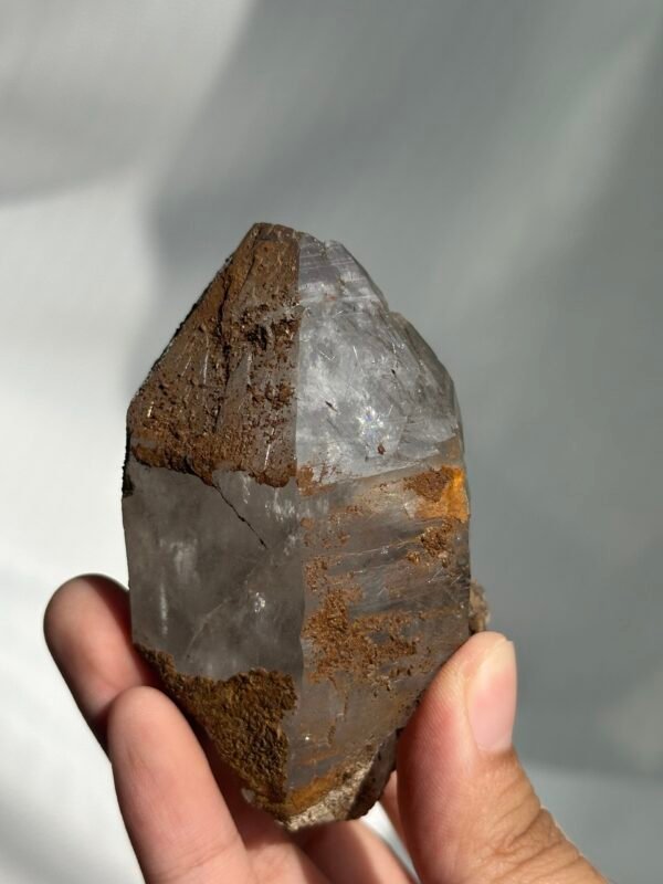 Gray-brown blonde symbiotic Himalayan crystal small house  09F