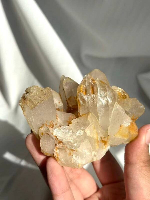 Translucent Nepalese Himalayan Crystal Cluster with Nirvana Top  12E
