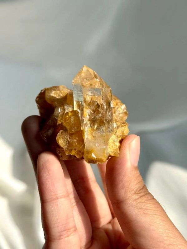 Ultra-Transparent Golden Himalayan Mini Crystal Cluster  15C