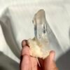 Transparent Sculptural Himalayan Single Crystal with White Calcite Symbiosis  11F