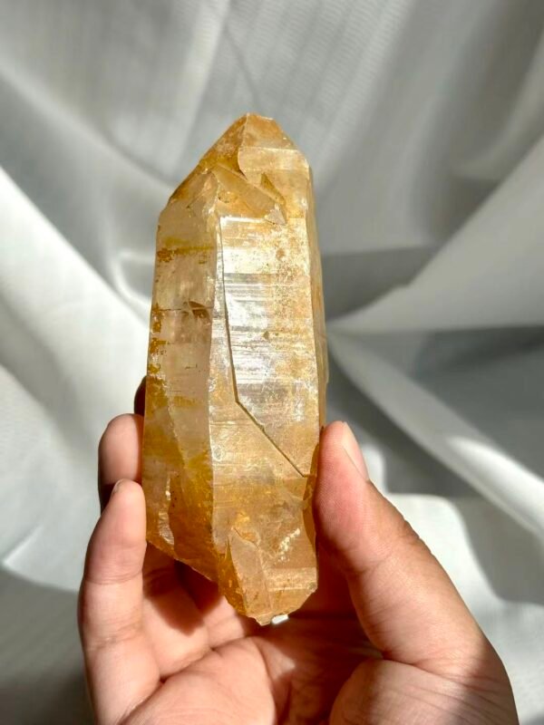 Golden Mineral-Skinned Himalayan Handheld Crystal 12K