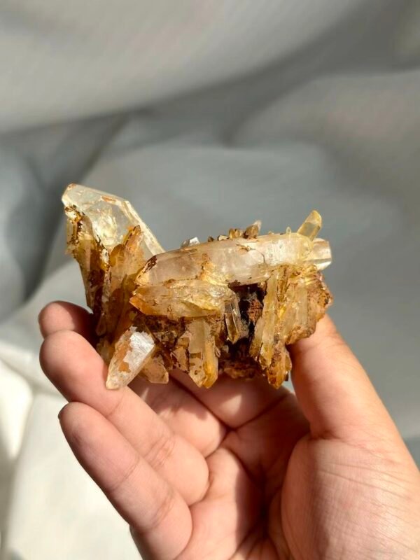 Tibetan Himalayan Crystal Cluster with Golden Suture Inclusions  13L