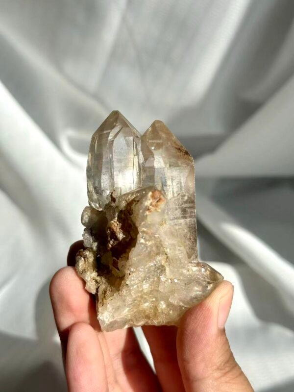 Twin Large Transparent Himalayan Crystals 12M