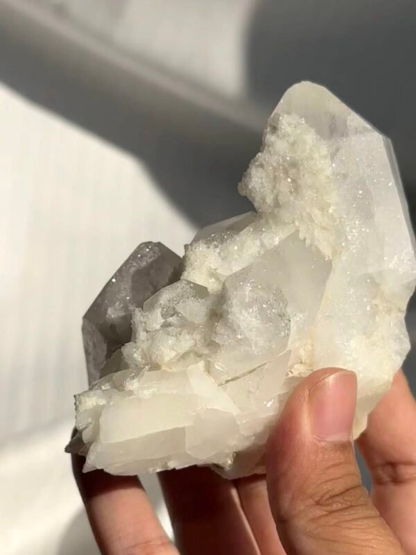 Himalayan Polycrystalline Cluster - Frosty Mineral Skin & Fine Sparkle  16F