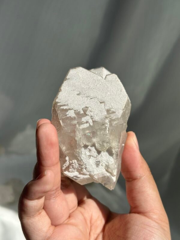Sugar-Grain Sparkle Mineral-Skinned Skeletal Himalayan Crystal  11D