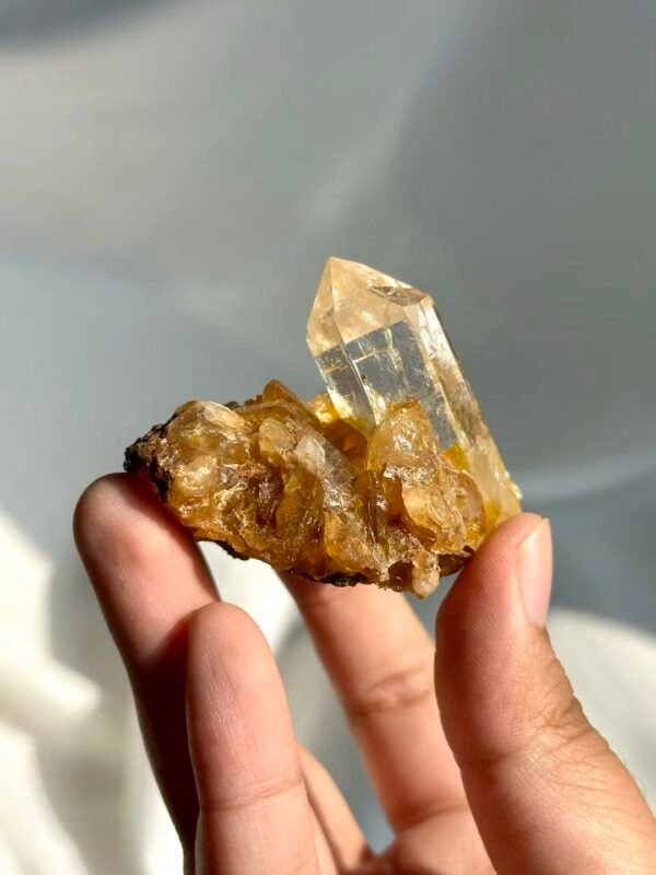 Ultra-Transparent Golden Himalayan Mini Crystal Cluster  15C