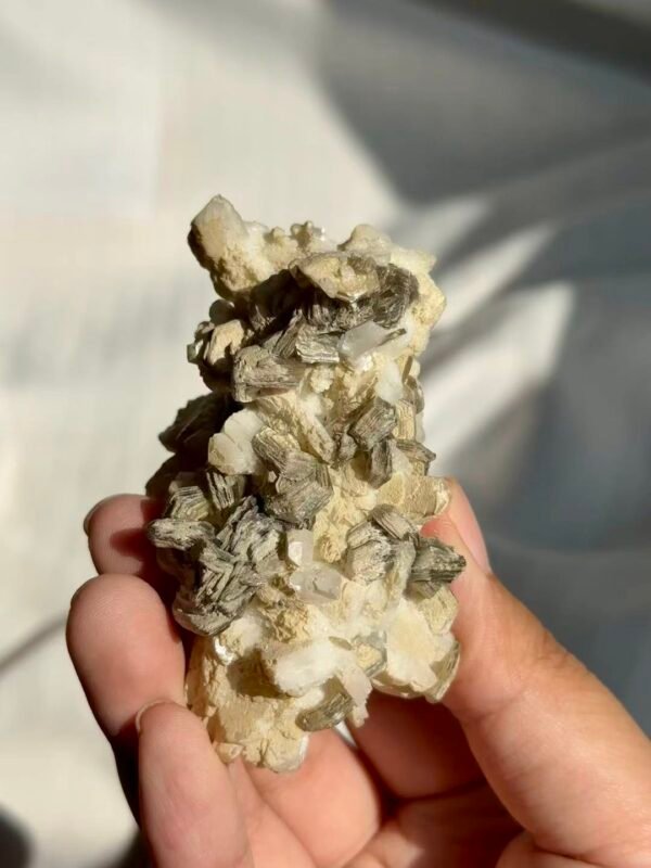 Himalayan Mineral Cluster with White Feldspar & Silver Mica Symbiosis 16C