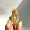 Himalayan Small Single Crystal with Golden Small Crystal Flowers  14M