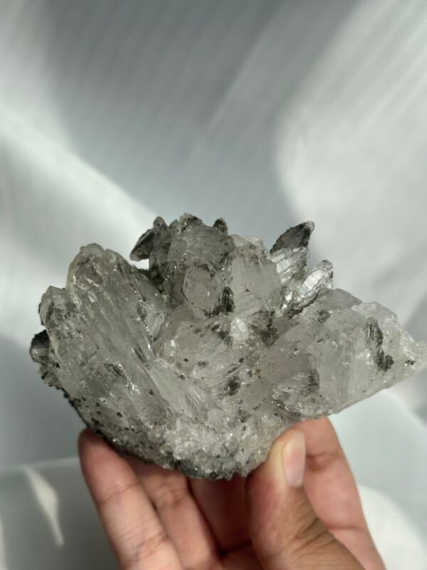 Himalayan soft green mudstone crystal cluster  09A