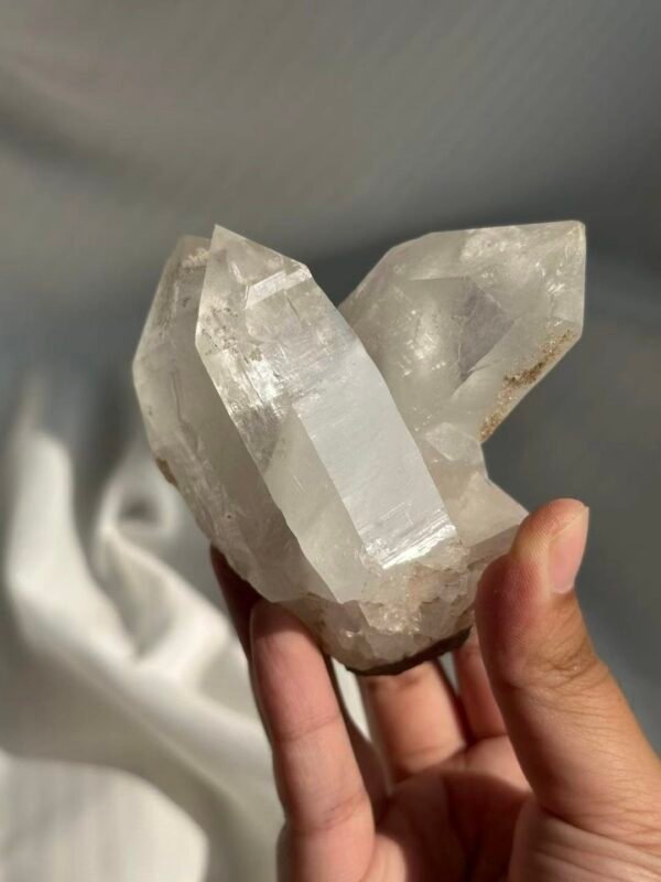 Himalayan Crystal with Multi-Crystal Formation & White Snow-Mist Interior  14B