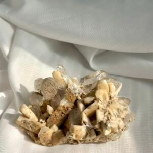 Himalayan Crystal Ornament with White Chocolate Calcite Symbiosis  13H