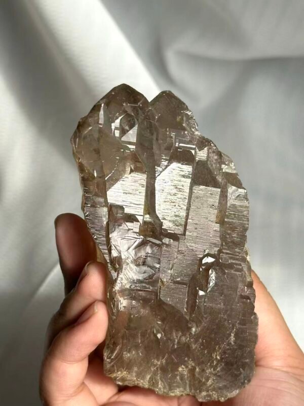 Nepalese Gray-Tea Circuit Board Himalayan Large Palm Stone  12D