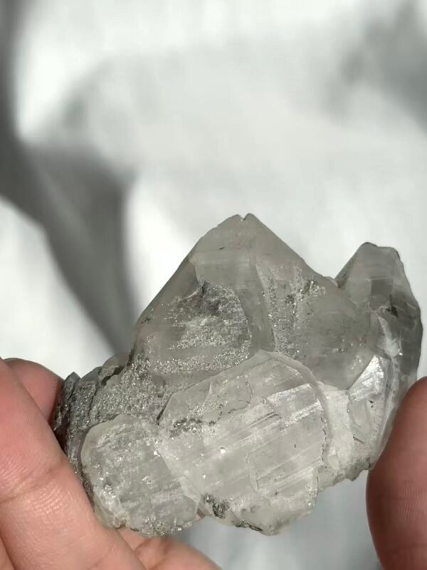 Silver mica mineral skin sutured Himalayan crystal  11B