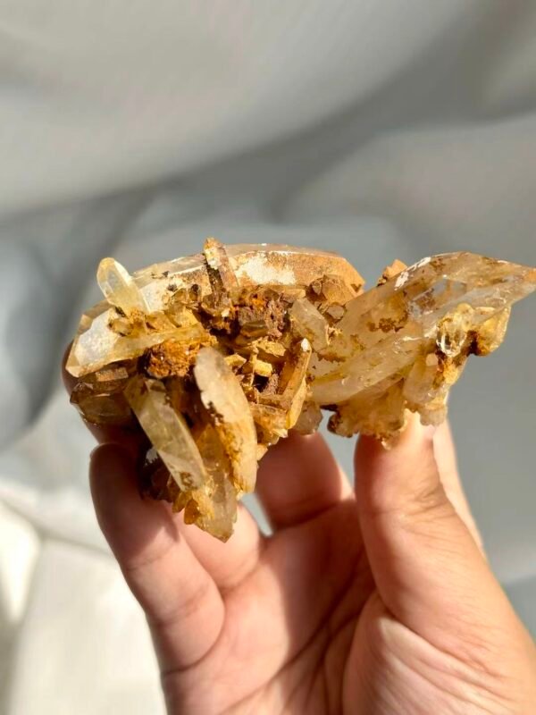 Tibetan Himalayan Crystal Cluster with Golden Suture Inclusions  13L