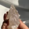 Himalayan Crystal Palm Stone | White Translucent with Deep Mountain Veins 16H