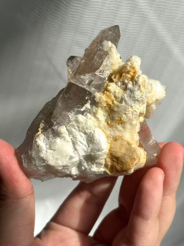 Silver-gray golden mica feldspar symbiotic Himalayan crystal cluster   10L