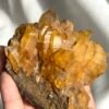 Deep Golden Himalayan Crystal Cluster with Druse Base 12C