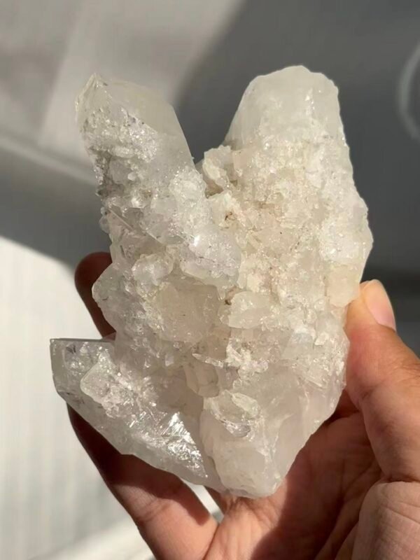 Fine-Sparkle Small Crystal Flower White Himalayan Crystal Cluster 16E