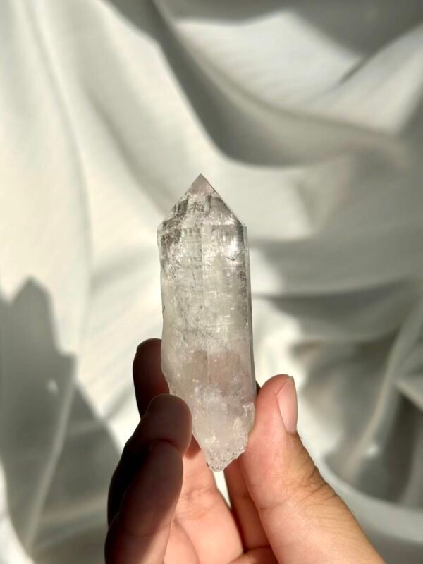White Transparent Himalayan Crystal with Epitaxial Base  12O