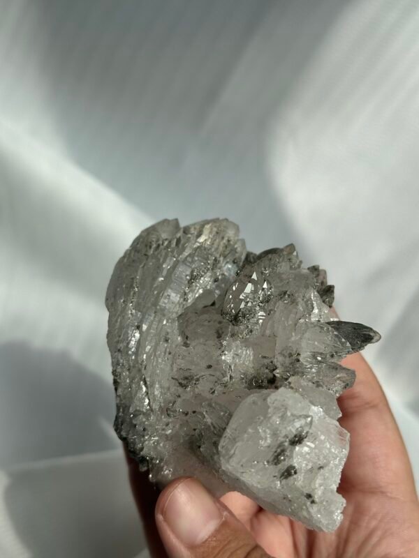 Himalayan soft green mudstone crystal cluster  09A