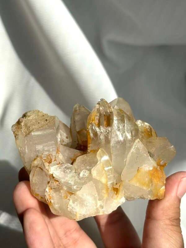 Translucent Nepalese Himalayan Crystal Cluster with Nirvana Top  12E