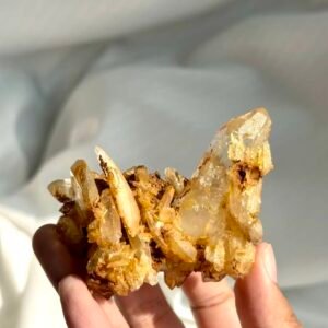 Tibetan Himalayan Crystal Cluster with Golden Suture Inclusions  13L