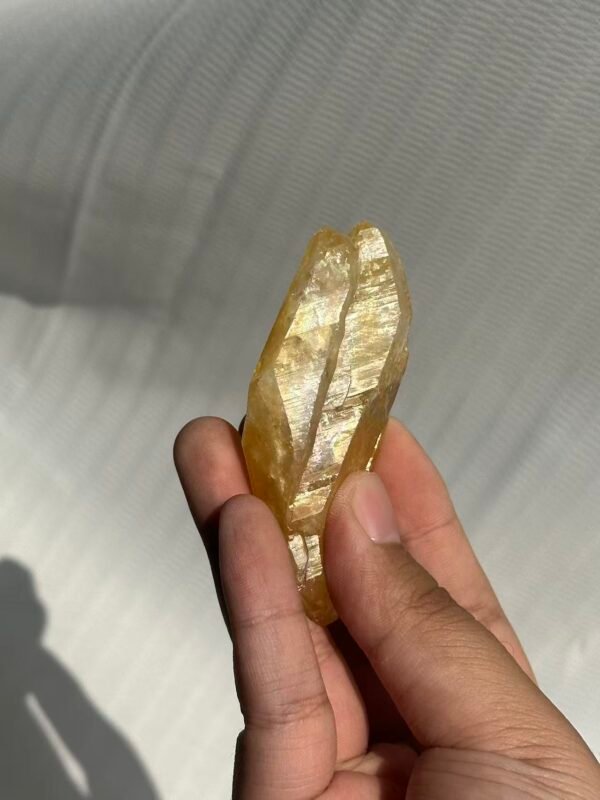 Gold geometric shape Himalayan crystal  10C