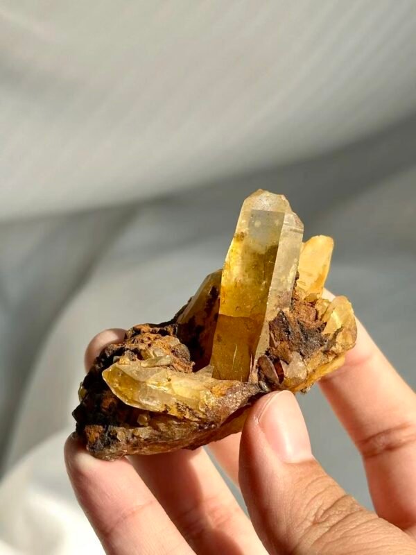 Himalayan Tibetan Golden Crystal Cluster  13M