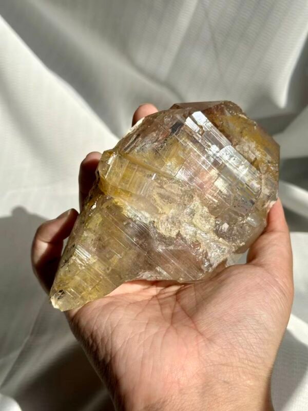 Himalayan Flat Crystal: Large Sutures, Transparent Circuit Board Patterns  13E