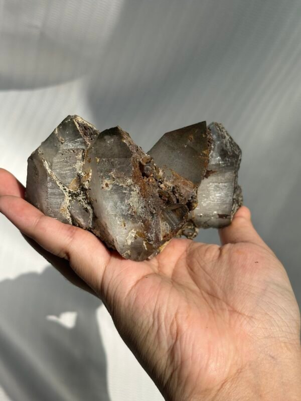 Black and gray Himalayan crystal cluster  09D