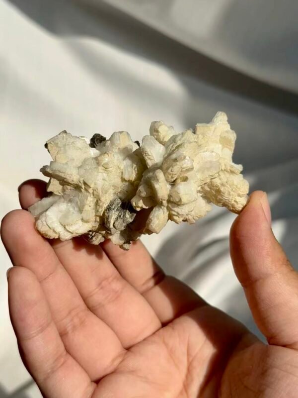 Himalayan Mineral Cluster with White Feldspar & Silver Mica Symbiosis 16C