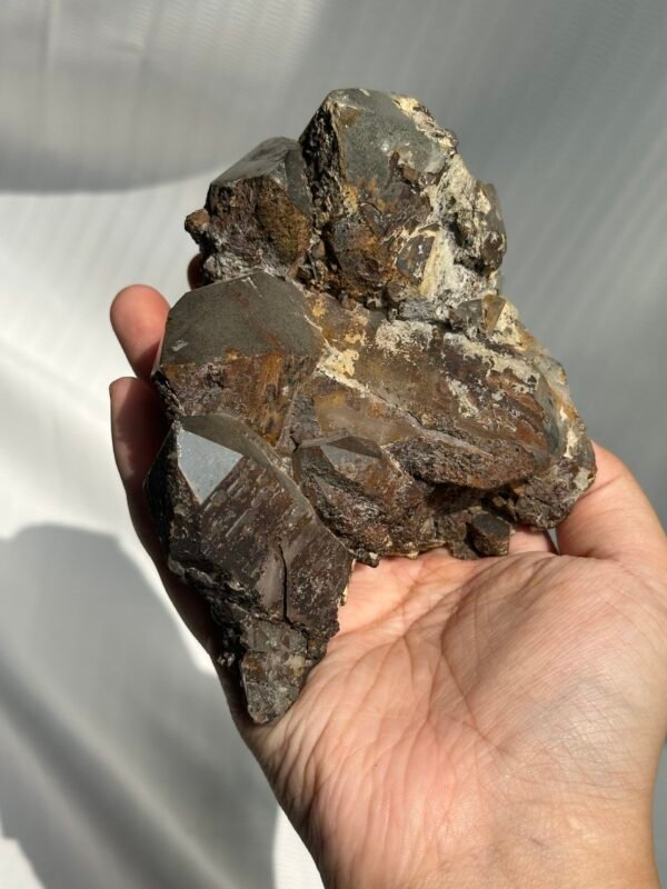 Black and gray Himalayan crystal cluster  09D