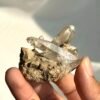 Twin-Cone Himalayan  Crystal Cluster with Calcite Intergrowth  15I