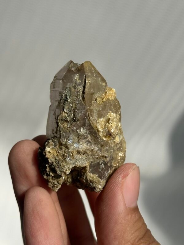 Light brown golden mica symbiotic Himalayan crystal 09L