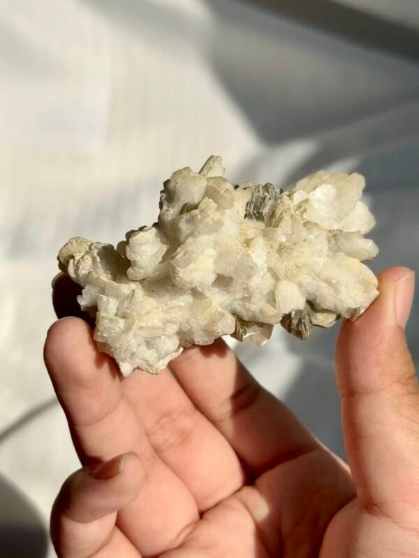 Himalayan Mineral Cluster with White Feldspar & Silver Mica Symbiosis 16C