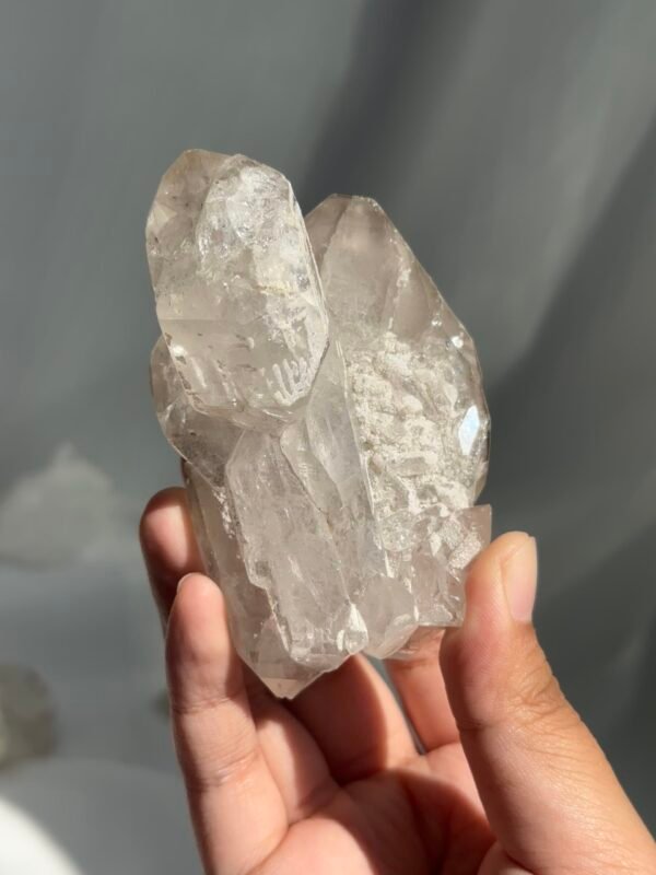 Sugar-Grain Sparkle Mineral-Skinned Skeletal Himalayan Crystal  11D