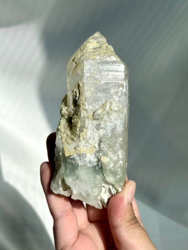 Blue-green rabbit hair symbiotic Himalayan interference pattern crystal  09E