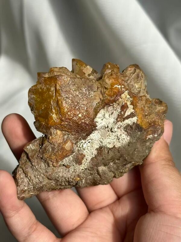 Deep Golden Himalayan Crystal Cluster with Druse Base 12C