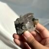 Black Iron Ore & Calcite Intergrown Himalayan Crystal Cluster  15E