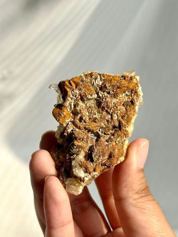 Champagne-Hued Himalayan Crystal Cluster with Siderite Intergrowth  15J