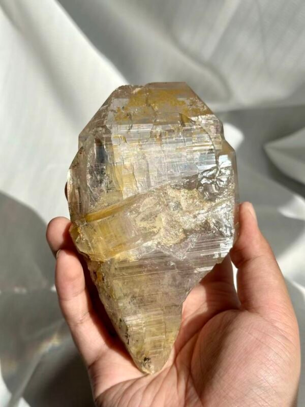 Himalayan Flat Crystal: Large Sutures, Transparent Circuit Board Patterns  13E