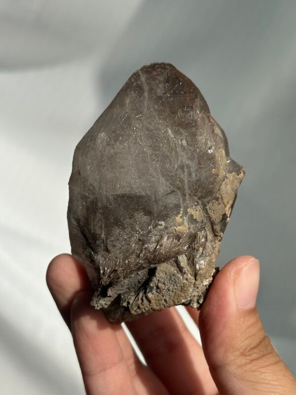 Gray-brown blonde symbiotic Himalayan crystal small house  09F