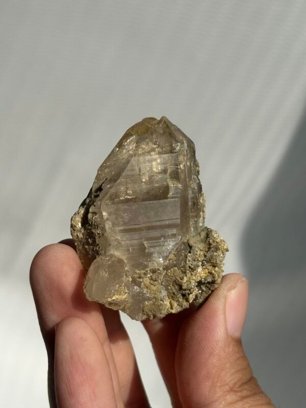 Light brown golden mica symbiotic Himalayan crystal 09L