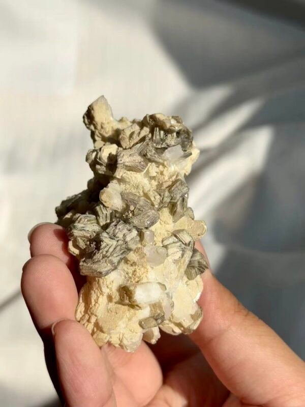 Himalayan Mineral Cluster with White Feldspar & Silver Mica Symbiosis 16C