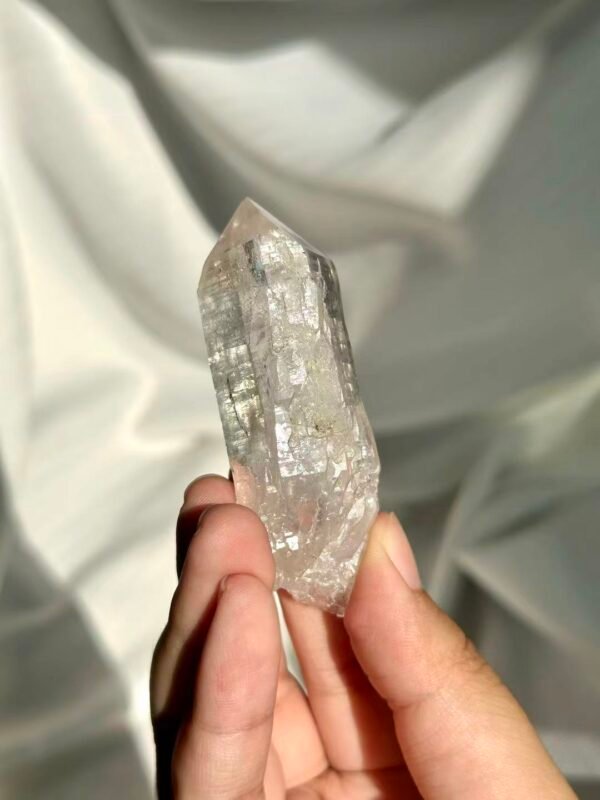White Transparent Himalayan Crystal with Epitaxial Base  12O