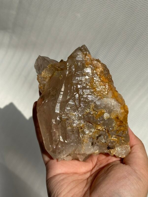 Medium-large ornaments with interference grain yellow gum flower Himalayan crystal   10A