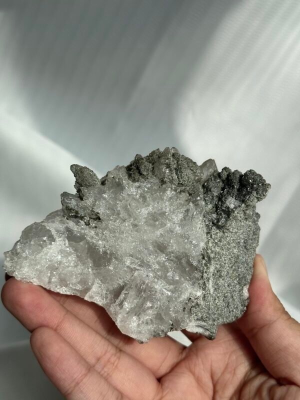 Himalayan soft green mudstone crystal cluster  09A