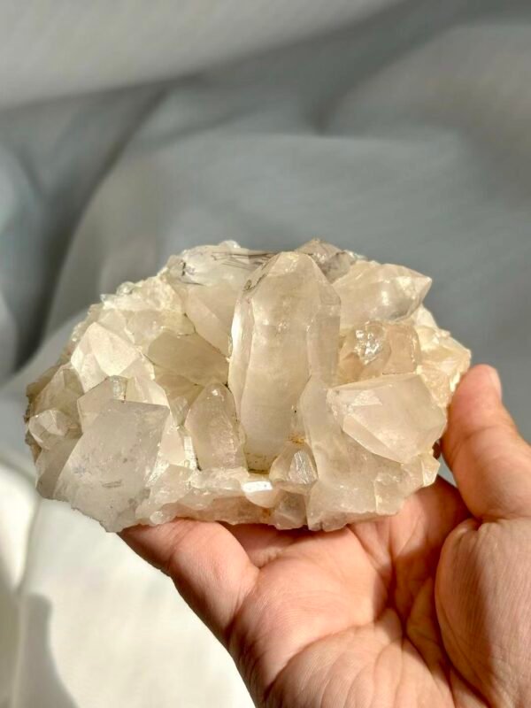 Himalayan Crystal Cluster with Black Rutile Symbiosis  13K