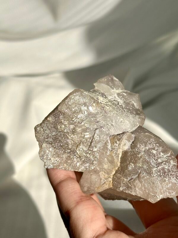 Light Brown Twin Himalayan Crystal Medium-Sized Ornament  13A